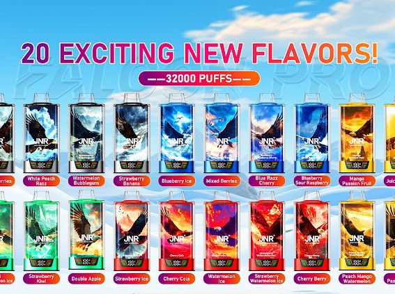 JNR Falcon Pro 28k Puffs Disposable Vape (Box of 10)950mAh 30ml  20 Flavors