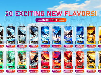 JNR Falcon Pro 28k Puffs Disposable Vape-950mAh Battery, 30ml E-liquid, Multiple Nicotine 12 Flavors