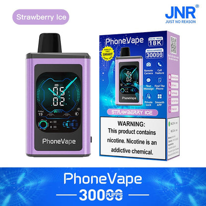 JNR Phone Vape 30000 Puffs (Box of 10)&nbsp;Latest Smart 20mg Nicotine 19ML 1000 mAh Battery 10 Flavors Disposable Vape