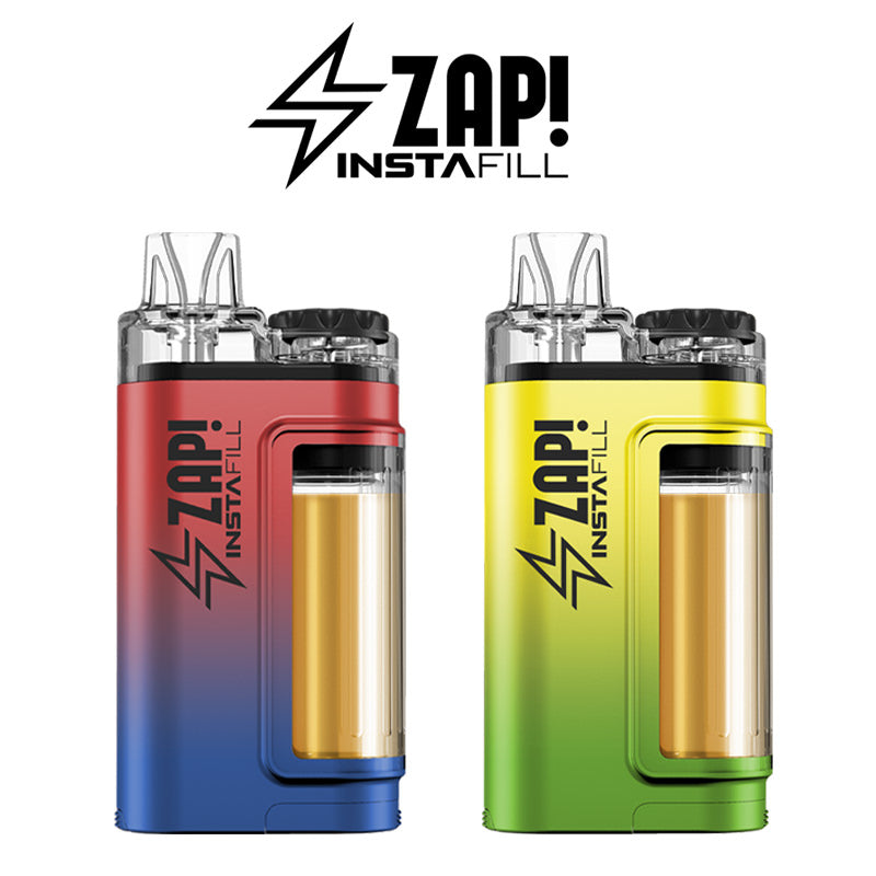 ZAP INSTAFILL DISPOSABLE VAPE KIT 20 mg 3500 PUFF with 10 ml Pre-Filled Eliquid. TPD UK