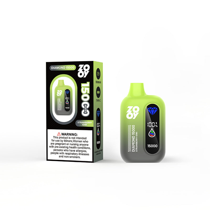 Zooy Diamond 15000 Puff 15k Tornado Vaper Led Display Disposable Vape
