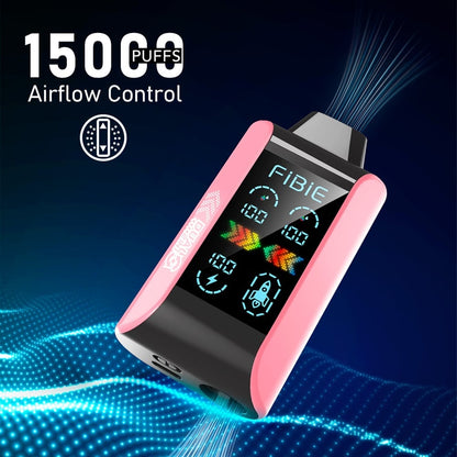 STRAWBERRY ICE & GUAVA PASSION FRUIT -FIBIE 15000 Dual Flavors Disposable Vapor Wands(15000 PUFFS)