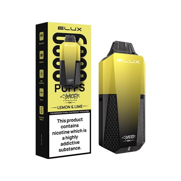 Elux 6,000 puffs Cyberover , 10ml  850mAh 6K Disposable vape,6  Flavors.