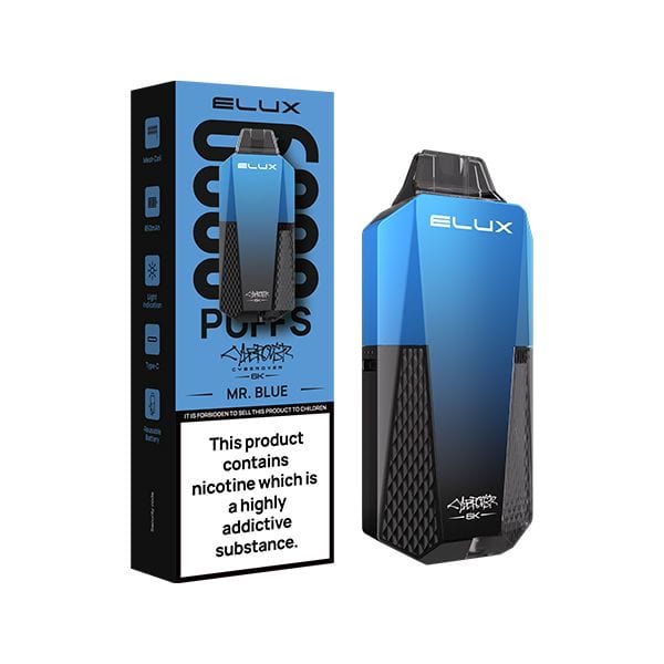 Elux 6,000 puffs Cyberover , 10ml  850mAh 6K Disposable vape,6  Flavors.
