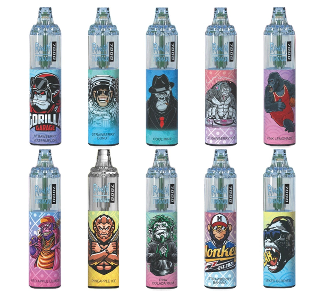 RandM Tornado 7000 Puffs 0% Nicotine Disposable Vape | UK Vapes