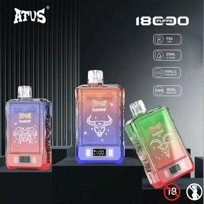ATVS Warship 18000 Puffs Rechargeable Disposable Vapes Wholesale