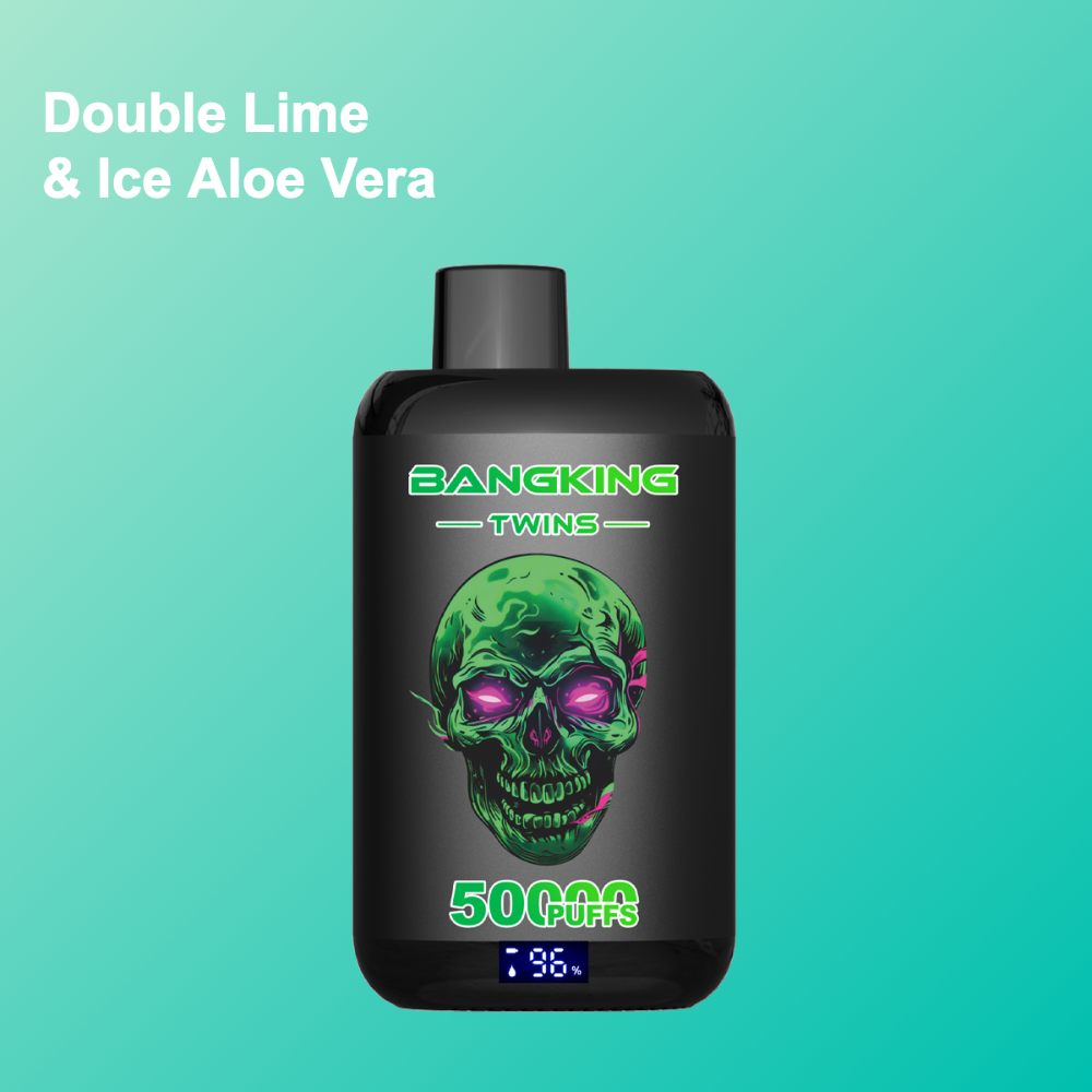 Bang King Twins 50K Disposable Vape – Dual Flavor System | 50,000 Puffs | Skull design | Rock and roll | Dark black gothic style