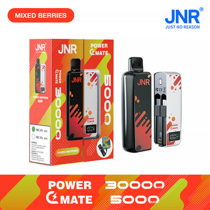 JNR PowerMate 30000 Puffs Disposable Vape In Sales-5500mAh Battery, 19ml E-liquid, Multiple Nicotine 10 Flavors