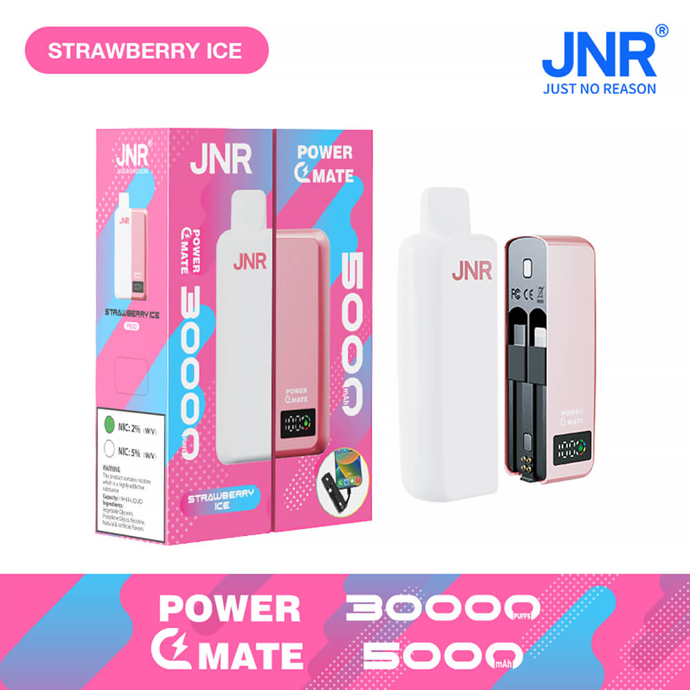 JNR PowerMate 30000 Puffs Disposable Vape In Sales-5500mAh Battery, 19ml E-liquid, Multiple Nicotine 10 Flavors