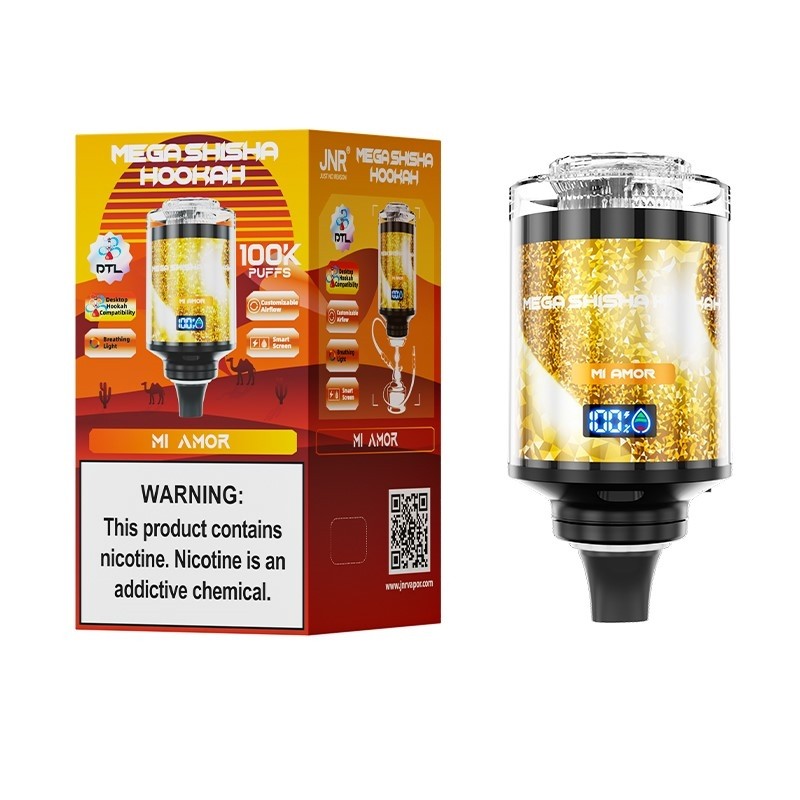 JNR Mega Shisha Hookah 100K Disposable Vape 60ml 2% (Box of 4) 12 Flavors