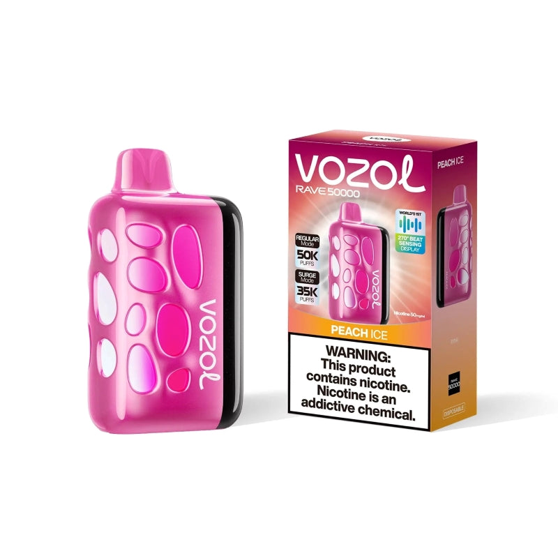 VOZOL Rave  50,000 puffs Disposable Vape Kit 5% Nicotine  1000mAh Battery 7 Flavors