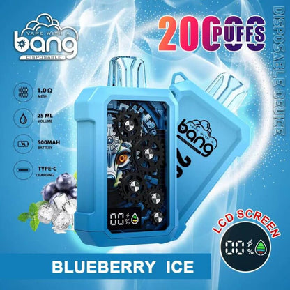 Bang King Double Crystal 20000 Puffs Vape 20K Disposable Vape Pen E Cigarette Prefilled-500mAh Battery, 25ml E-liquid, Multiple Nicotine 12 Flavors