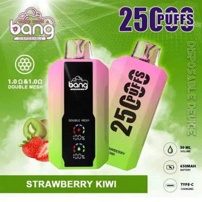 Bang King Double Crystal 25000 Puffs Vape 25K Disposable Vape Pen E Cigarette Prefilled 25ml 650mAh 25K Puff Disposable Vape | 30ml Capacity | Double Mesh Coil