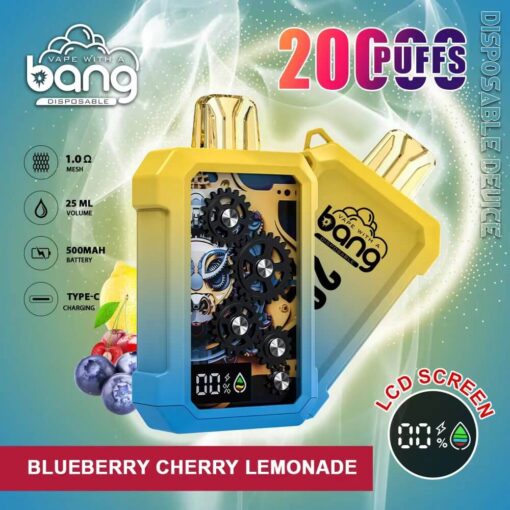 Bang King Double Crystal 20000 Puffs Vape 20K Disposable Vape Pen E Cigarette Prefilled-500mAh Battery, 25ml E-liquid, Multiple Nicotine 12 Flavors
