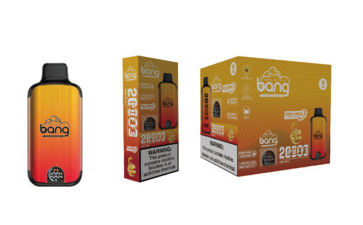Bang 20000 Puffs LED Display Disposable Vape Bang King Double Crystal 20000 Puffs Vape 20K Disposable Vape Pen E Cigarette Prefilled-650mAh Battery, 25ml E-liquid, Multiple Nicotine 12 Flavors