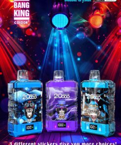 Bang King Double Crystal 20000 Puffs Vape 20K Disposable Vape Pen E Cigarette Prefilled-500mAh Battery, 25ml E-liquid, Multiple Nicotine 12 Flavors