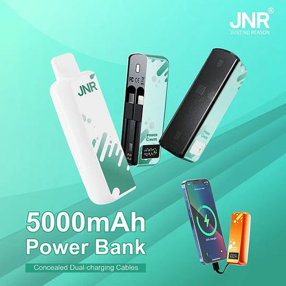JNR Power Mate 30000 Puffs Smart Screen Disposable Vape & Power Bank – Dual Functionality Redefined-5000mAh Battery, 19ml E-liquid, Multiple Nicotine 10 Flavors