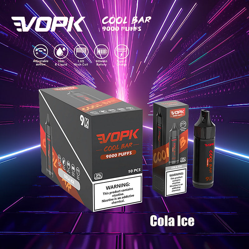 VOPK Cool Bar 9000 Puffs 0% 2% 3% 5% Nicotine Electronic Cigarette Newest Vape Pen