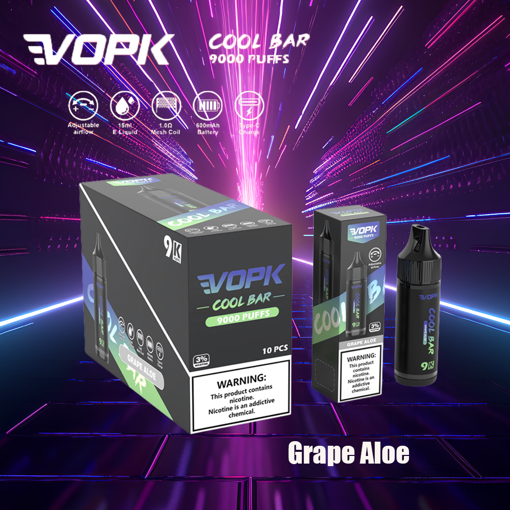 VOPK Cool Bar 9000 Puffs 0% 2% 3% 5% Nicotine Electronic Cigarette Newest Vape Pen