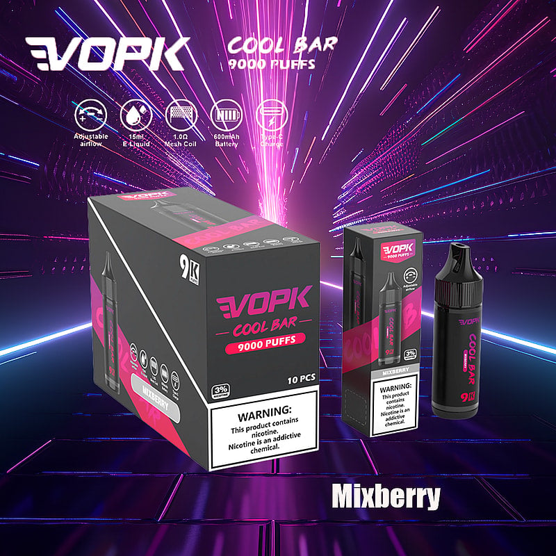 VOPK Cool Bar 9000 Puffs 0% 2% 3% 5% Nicotine Electronic Cigarette Newest Vape Pen