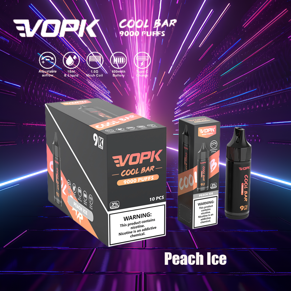 VOPK Cool Bar 9000 Puffs 0% 2% 3% 5% Nicotine Electronic Cigarette Newest Vape Pen