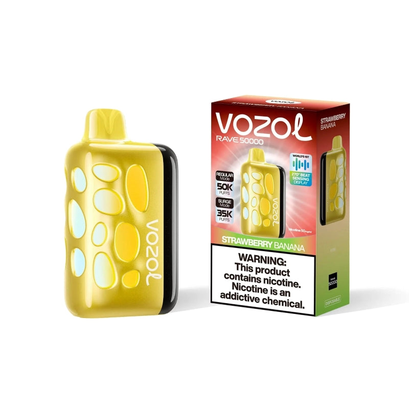 VOZOL Rave  50,000 puffs Disposable Vape Kit 5% Nicotine  1000mAh Battery 7 Flavors