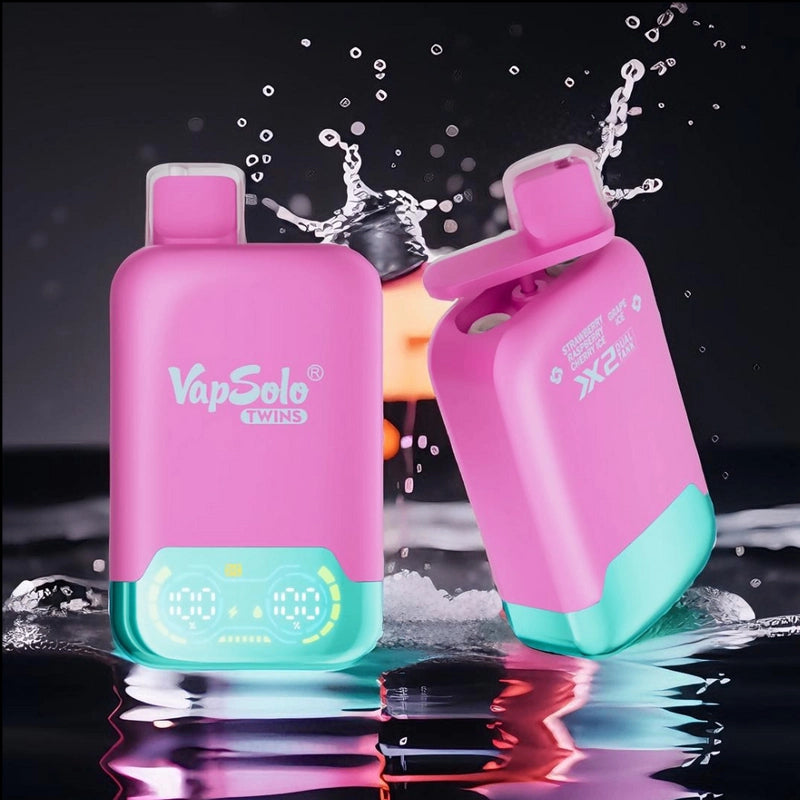 VapSolo Twins  Disposable Vape Pen E Cigarette Prefilled 20ml 650mAh Disposable Vape 15 Flavors