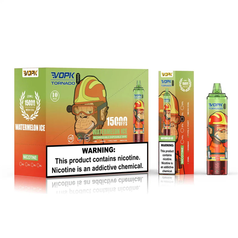 Vopk Tonardo 15000 Puff Led Display 15k Puffs Rechargeable Disposable Electronic Cigatrtte Vape