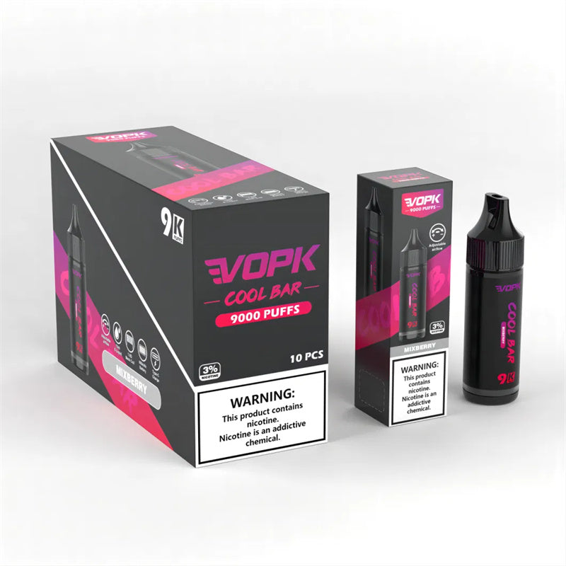 Vopk Cool Bar 9000 Puff 100% Original PDA Eliquid Pre Filled 2ml 5000c V2 Nord Desposable 10 Flavors
