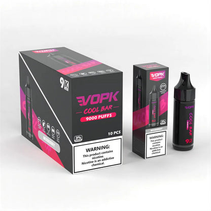 Vopk Cool Bar 9000 Puff 100% Original PDA Eliquid Pre Filled 2ml 5000c V2 Nord Desposable 10 Flavors
