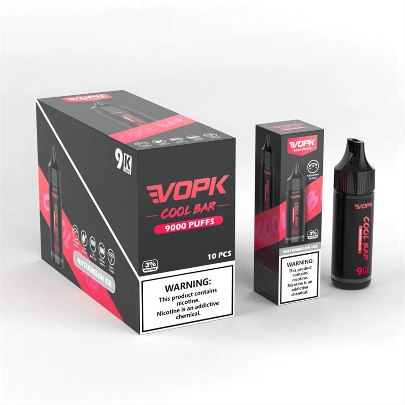 Vopk Cool Bar 9000 Puff 100% Original PDA Eliquid Pre Filled 2ml 5000c V2 Nord Desposable 10 Flavors