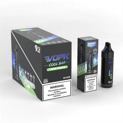 Vopk Cool Bar 9000 Puff 100% Original PDA Eliquid Pre Filled 2ml 5000c V2 Nord Desposable 10 Flavors