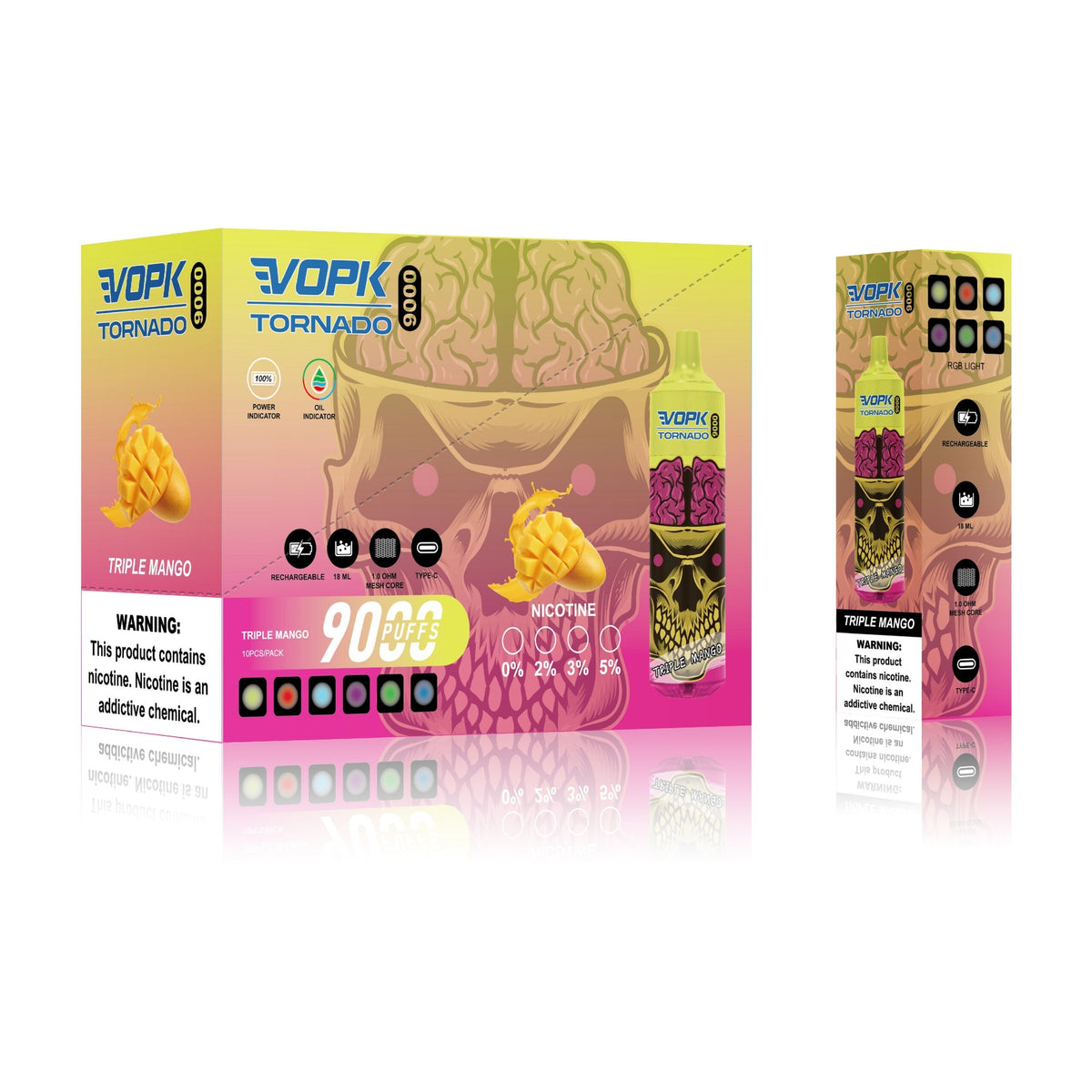 VOPK Tornado 9000 | 9k Puffs Rechargeable Vape | Multiple Flavors