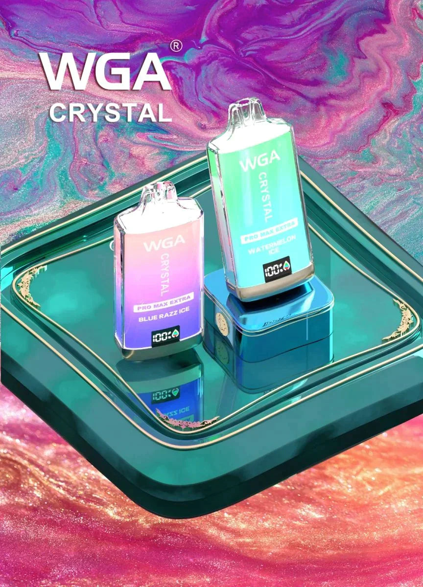 WGA Crystal Pro Max Extra 15000 Puffs Disposable Vape Box Of 10-650mAh Battery, Multiple Nicotine 11 Flavors